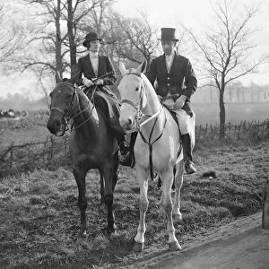 North Cotswold meet at Hinton, near Evesham. Captain and Lady Mary Strickland