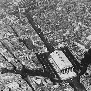 Paris seen from the air. Showing the Madelaine Church. 2 November 1928