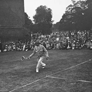 A period lawn tennis match at Lullingstone Park near Eynsford, Kent