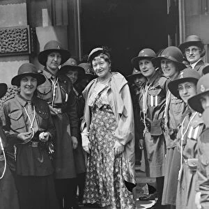 At the Perowne and Beaumont Wedding Miss Agnes Baden Powell with the Girl Guides