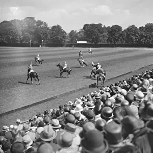 Polo at Hurlingham. An incident in the match. El Gordo versus Hurricanes. 30