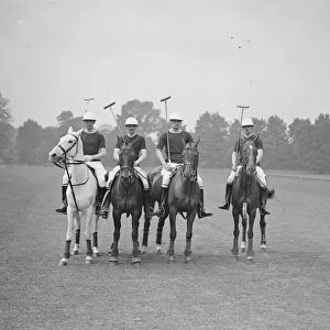 Polo at Ranelagh - the Royal Horse Artillery team versus the 16 / 5 Lancers. The