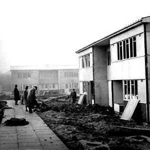 Post War Britain - The first newly built prefab houses take shape in South East London