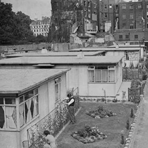 Pre Fabs in the West End. A number of prefabricated houses have been erected at