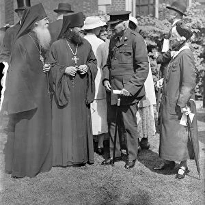 Prebendary Carlile and Archimandrites at Lambeth Palace reception. The Archbishop of Canterbury