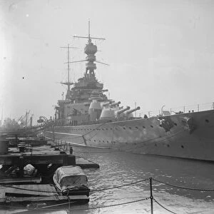 Preparing for the Prince of Wales tour HMS Repulse 21 March 1925