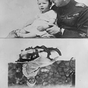 Prince Carol of Romania with his little son Prince Carol of Romania with his little