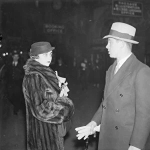 Prince and Princess Mdivani leave for India. 4 November 1934