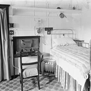 Prince of Waless tour. Royal apartments on HMS Repulse. The Princes sleeping