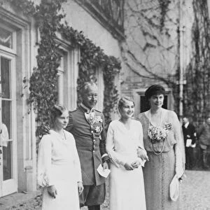 Princess Alexandrine and Princess Cecilie with ex Crown Prince Wilhelm of Germany