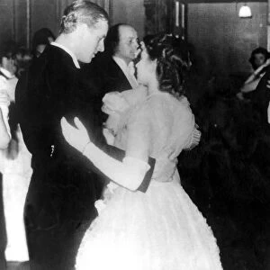 Princess Elizabeth and Lieut. Mountbatten Dance Together During Ball in Edinburgh