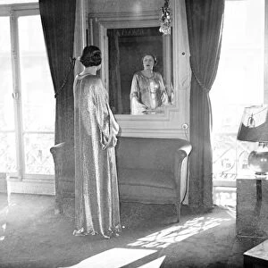 Princess Marina in her gold and silver hostess gown. 4 November 1934