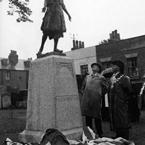 Princess Pocahontas statue unveiled at Gravesend. Gravesend, Kent: John S. Battle