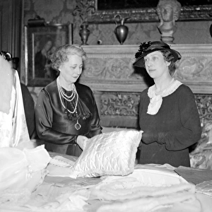 The princess royal with Mrs. Glasgow, when H. R. H. acted as the stallholder at an exhibition