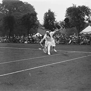 Professional tennis at the Phyllis Court Club, Henley. Miss Dora Kornig in play