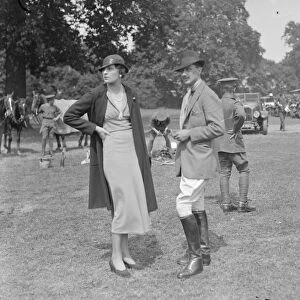 Ranelagh farm polo club. Mr J E Armstrong ( 4th Hussars ) and Miss H Eaton 24