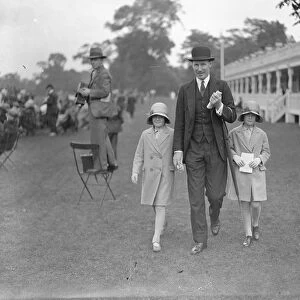 Ranelagh horse and pony show. Lord Digby and his daughters Pamela ( left ) and Sheila Digby