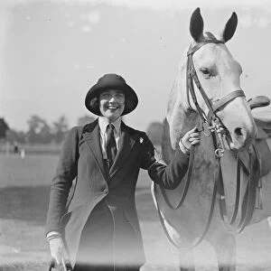 Ranelagh Polo club - Horse and Polo Show Lady Belper, who rode, Captain Hon F