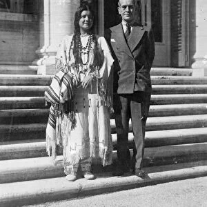 Red Indian Princess goes to Rome to learn singing. 22 October 1934