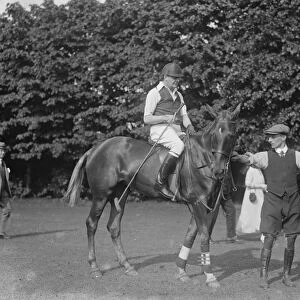 Roehampton Earl Beatty has a practice match at polo 21 May 1921