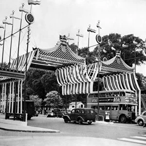 The Royal Borough Decorated For Coronation Elaborate decorations span the roadway