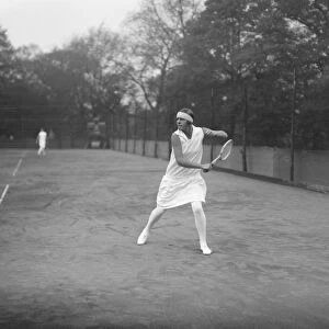 Royal Botanic hard court tournament at Regents Park. Miss Joan Fry. 2 May 1927