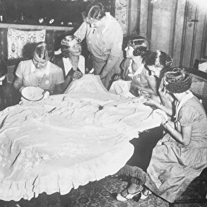 Royal brides friends prepare her trousseau. The wedding dress and trousseau