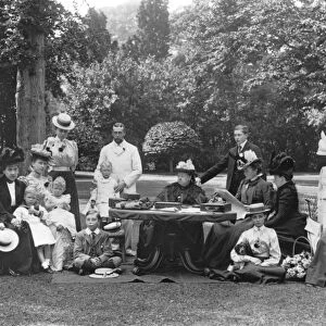 Royal Group at Osborne August 1898 left to right Prince Leopold of Battenberg, Princess