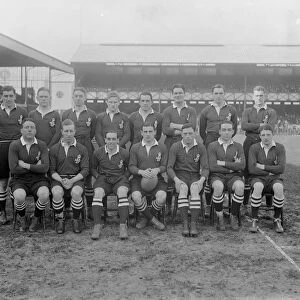 Rugby match between Navy and Army at Twickenham. The Navy team. 7 March 1925