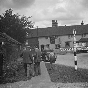 Short sign posts in Otford on the A225. 1938