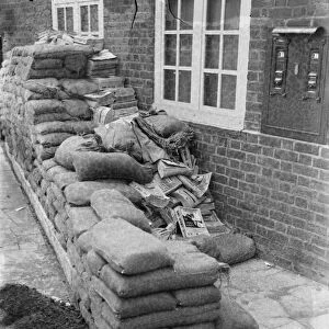 Sidcups General Post Office protected with sandbags and telephone directories