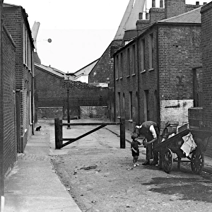 Slum area in, Bow, the East End of London. 1933