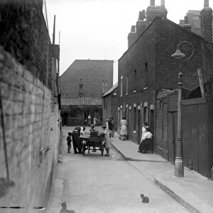 Slums in Limehouse in the East End of London. 1933