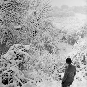 Snow scenes in Biggin Hill, Kent. 1939