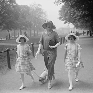 Society in the Park. The Marchioness of Linlithgow and her two daughters, Anne and Joan