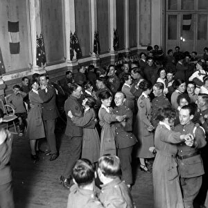 Soldiers and WaCs dancing at the Old Casino at La Touquet. 1914 - 1918