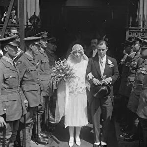 Squadron leader Ridleys wedding. The marriage arranged between Squadron leader C A Ridley