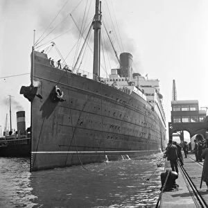 SS Berengaria at Southampton. 1925