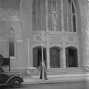 The front of St Edmunds Catholic Church in Beckenham, Kent. 1938