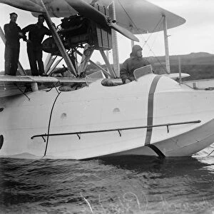 Start of the great air adventure. Four flying boats off to Singapore from Cattewater