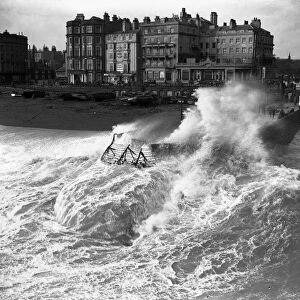 Stormy seas at at Brighton. 1929