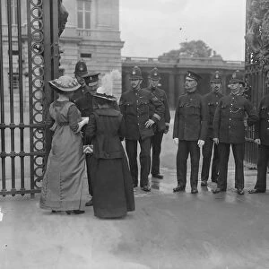 Suffragettes attempt to present a petition to the King at Buckingham Palace Lady Barkley