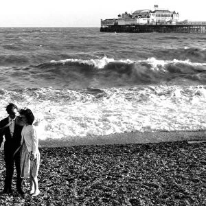 Sussex, Brighton Beach and Palace pier 1950s / 1960s