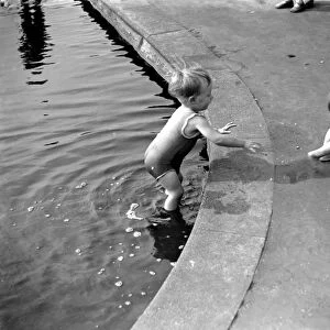 Toddlers in the paddling pool. 1933