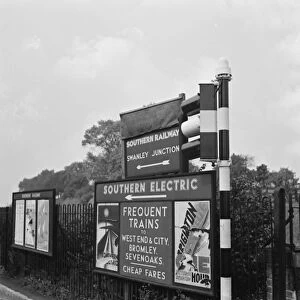 A traffic light in Swanley. 1936