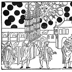 UFOs Unidentified flying objects in the skies on 7 August 1566 (the month after the