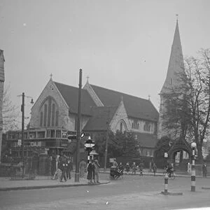A view of Eltham Church. 1935