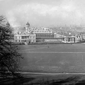 A view over Greenwich Park, London, looking towards the buildings of the Royal
