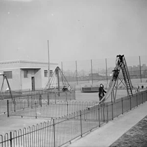 A view of the West Heath playground at Erith, Kent. 1938