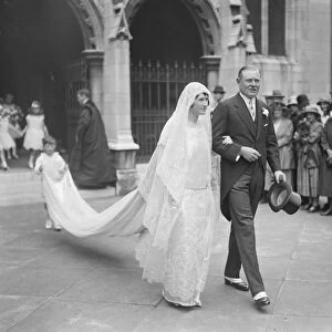 The wedding of Captain the Hon Reginald Coke, DSO, son of the late Earl of Leicester